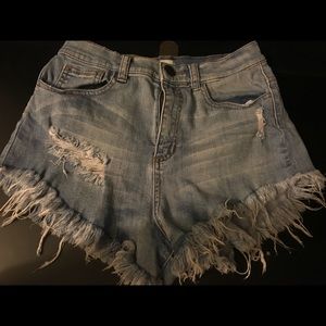 High rise booty shorts